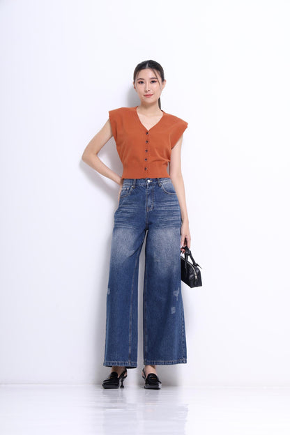 Josie V-Neck Cap Sleeve Knit