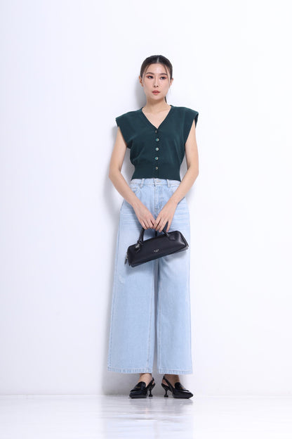 Josie V-Neck Cap Sleeve Knit
