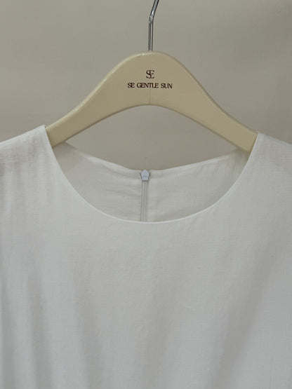 Kyla Cotton Linen Asymmetrical Dress