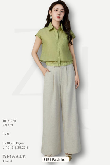 Ziri Tencel Layered Shirt