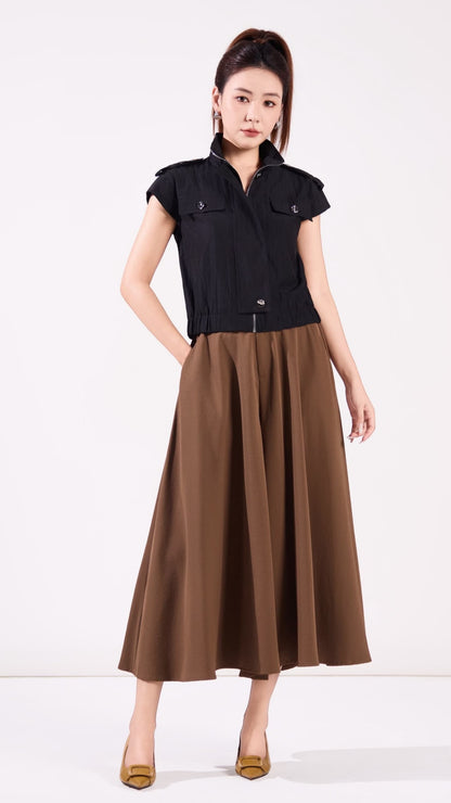 Ziri Biker Cropped Vest