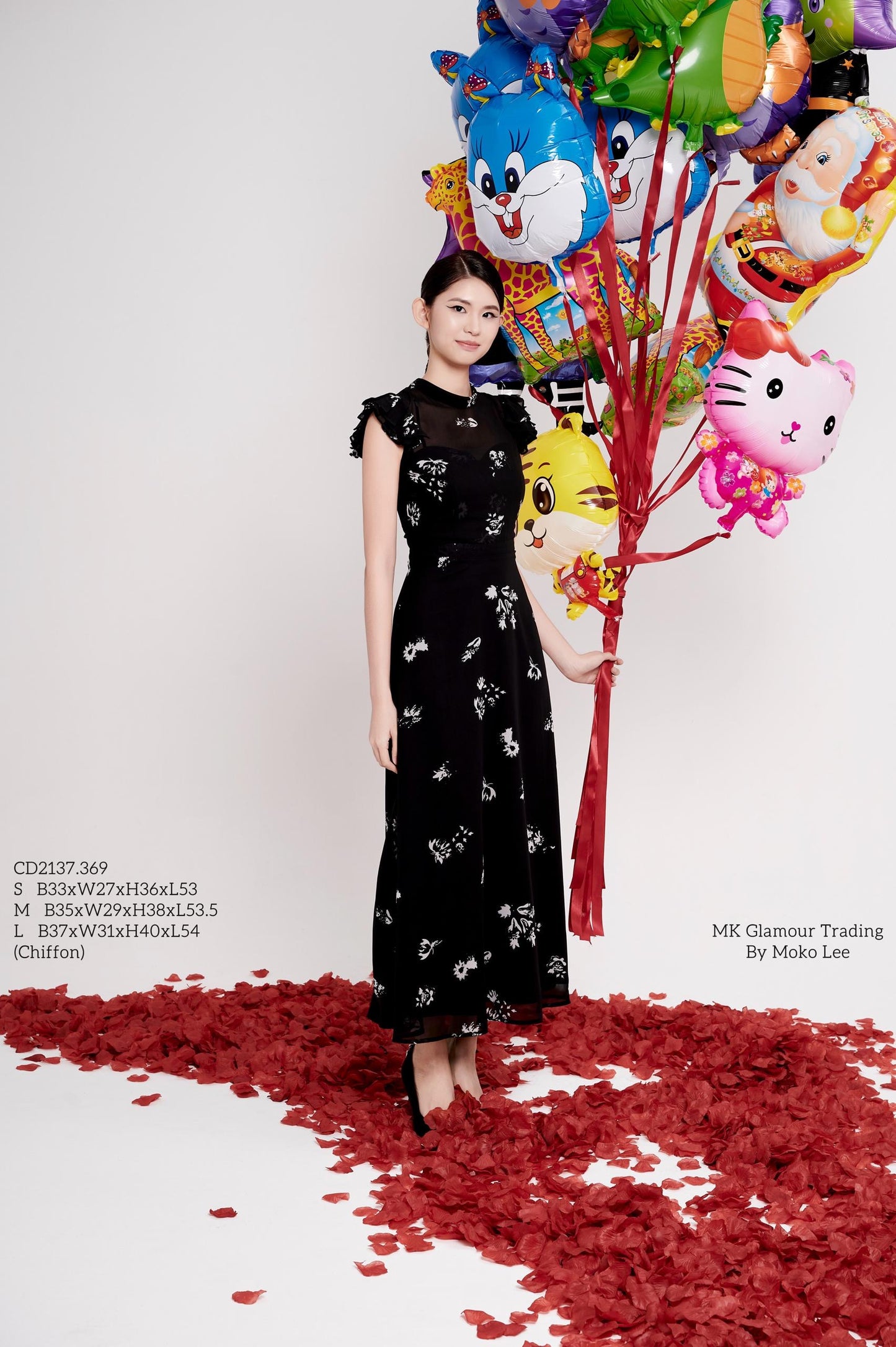 Daisy Ruffle Chiffon Dress