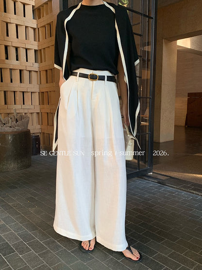 Hana Ramie Wide Legged Pants