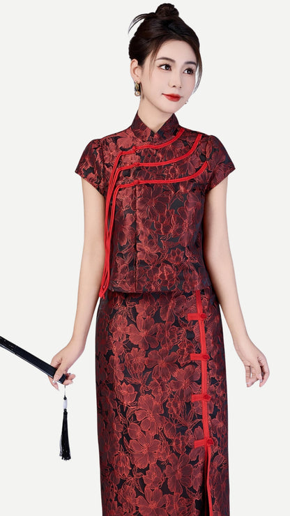 Liu Oriental Column Skirt