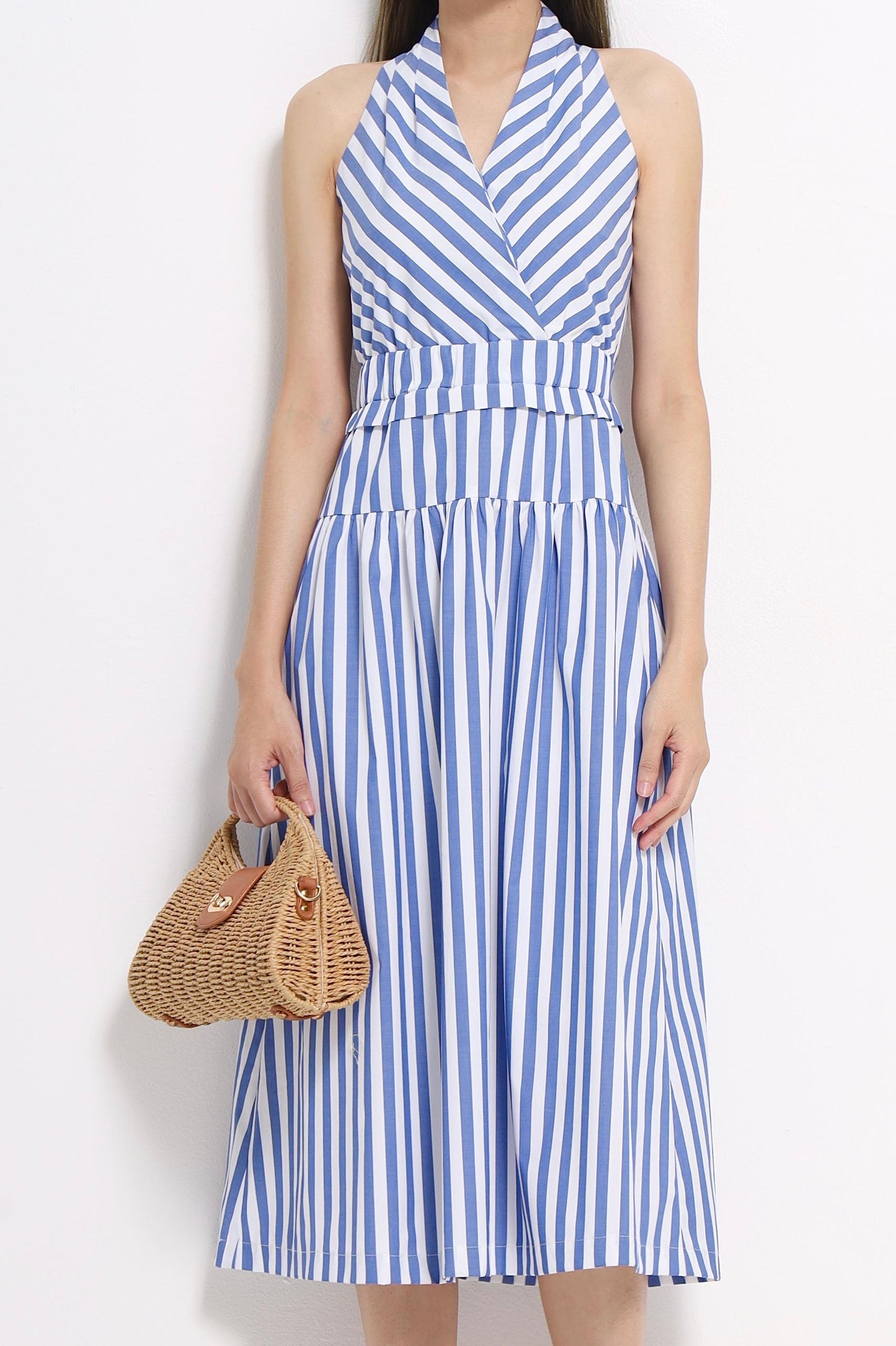 Marilyn V-Neck Stripe Dress