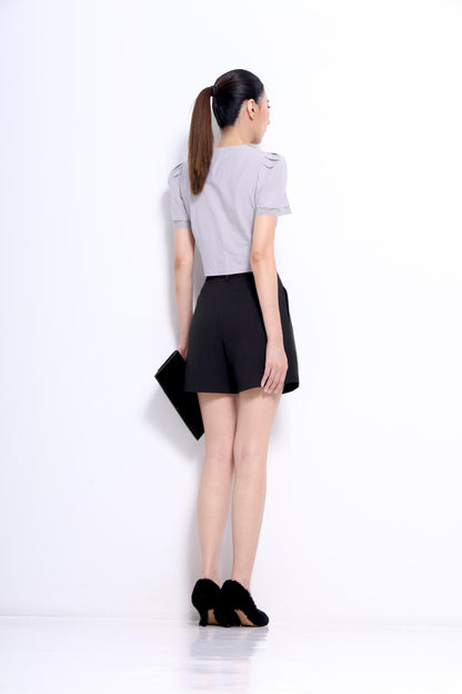 Lulu V-Neck Lace Ribbon Blouse