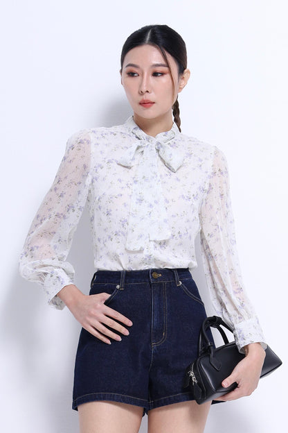 Maro Lavalliere Chiffon Blouse