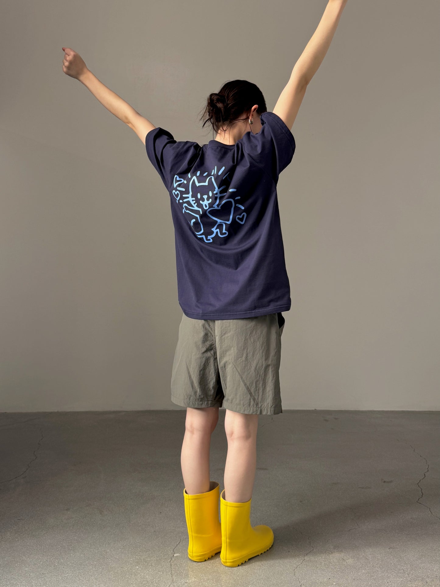 Kittie Print Oversized Tee