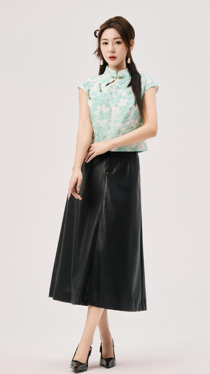 Fan Hua Oriental Jacquard Qipao Top