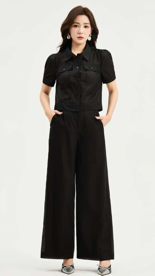 Ziri Tencel Top & Pants Set