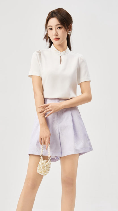 Su Oriental Embroidered Qipao Top