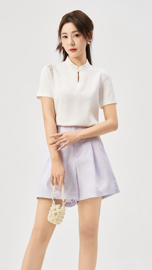 Su Oriental Embroidered Qipao Top