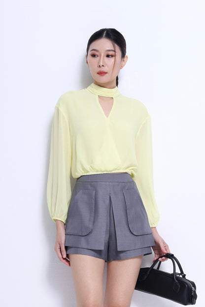 Venice Chiffon Cutout Blouse