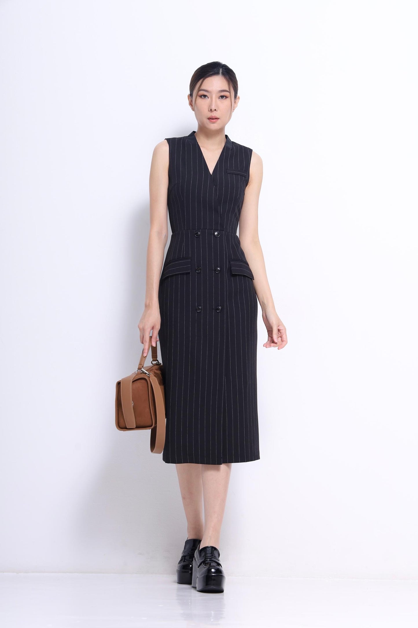 Miranda V-Neck Midi Dress
