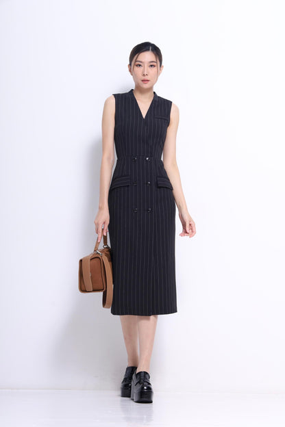 Miranda V-Neck Midi Dress