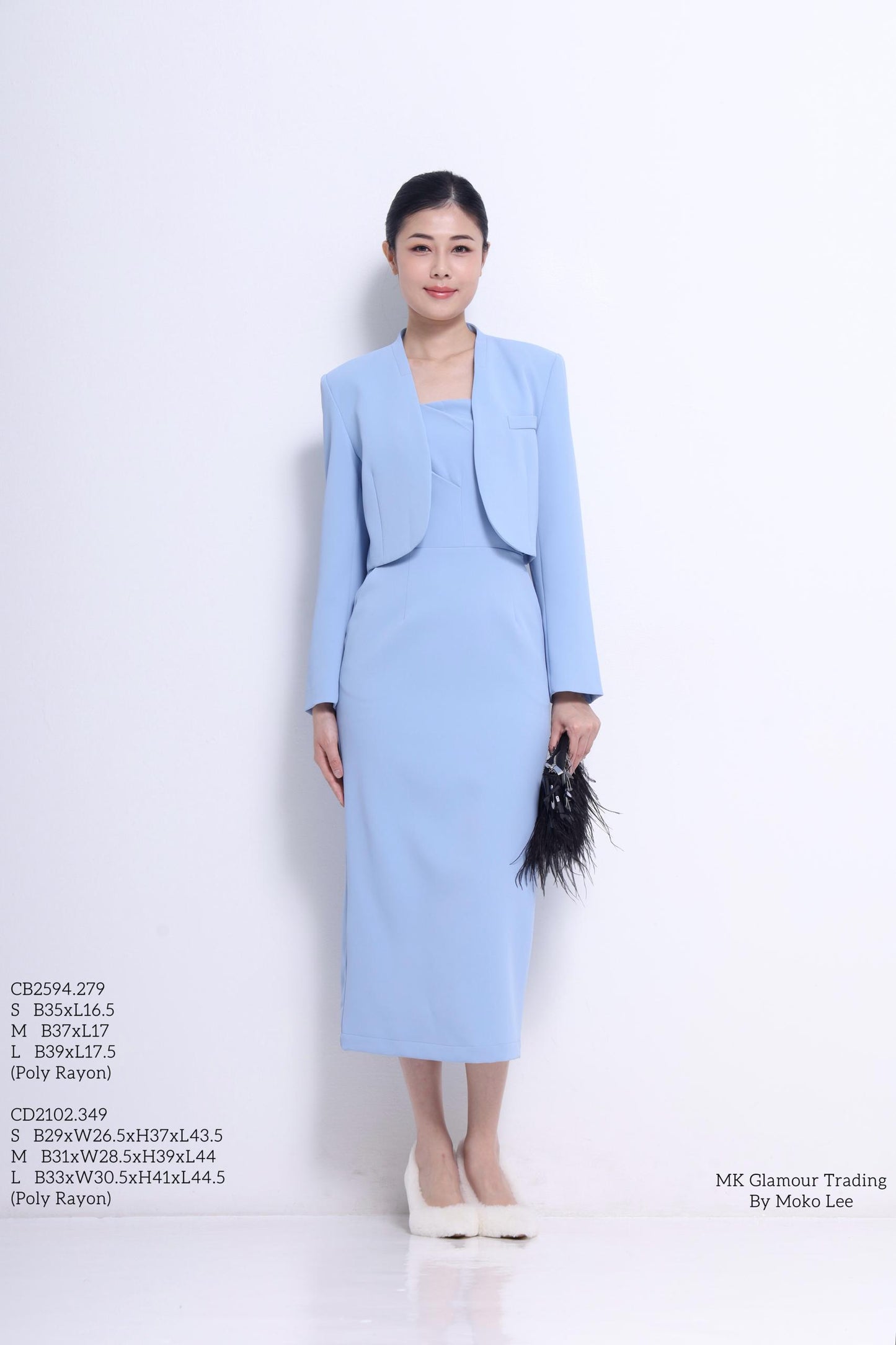 Lyla Tailored Cropped Open Jacket