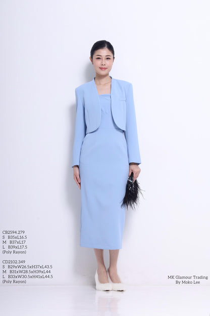 Lyla Tailored Cropped Open Jacket