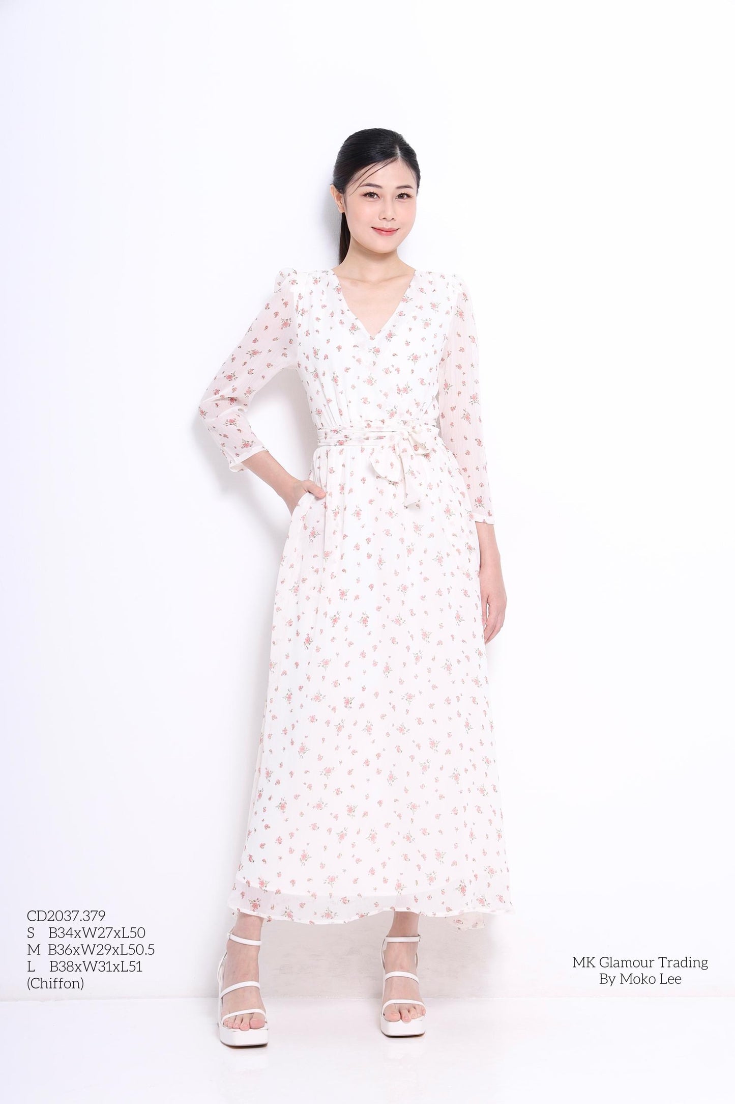 Lilian Chiffon Floral Dress