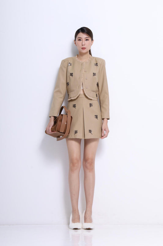Chelsea Embroidered Cropped Jacket