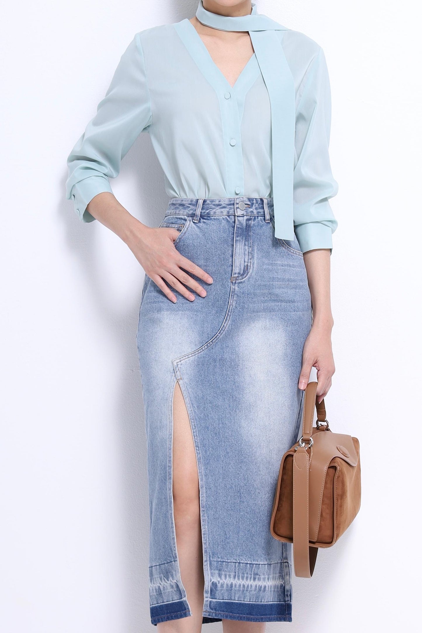 Marie V-Neck Chiffon Blouse