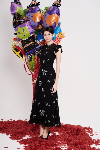 Daisy Ruffle Chiffon Dress