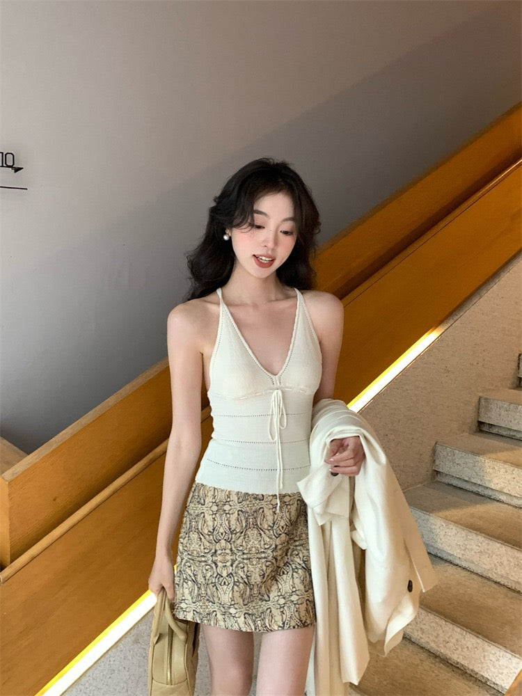 Kylie V-Neck Knit Tank Top