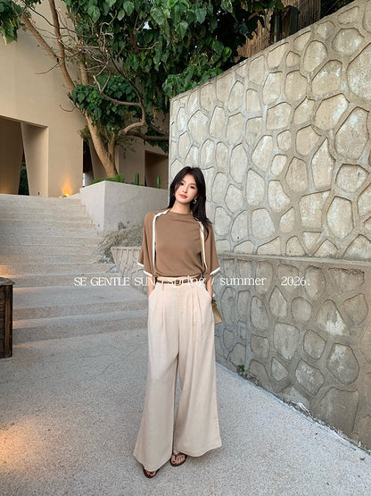 Hana Ramie Wide Legged Pants