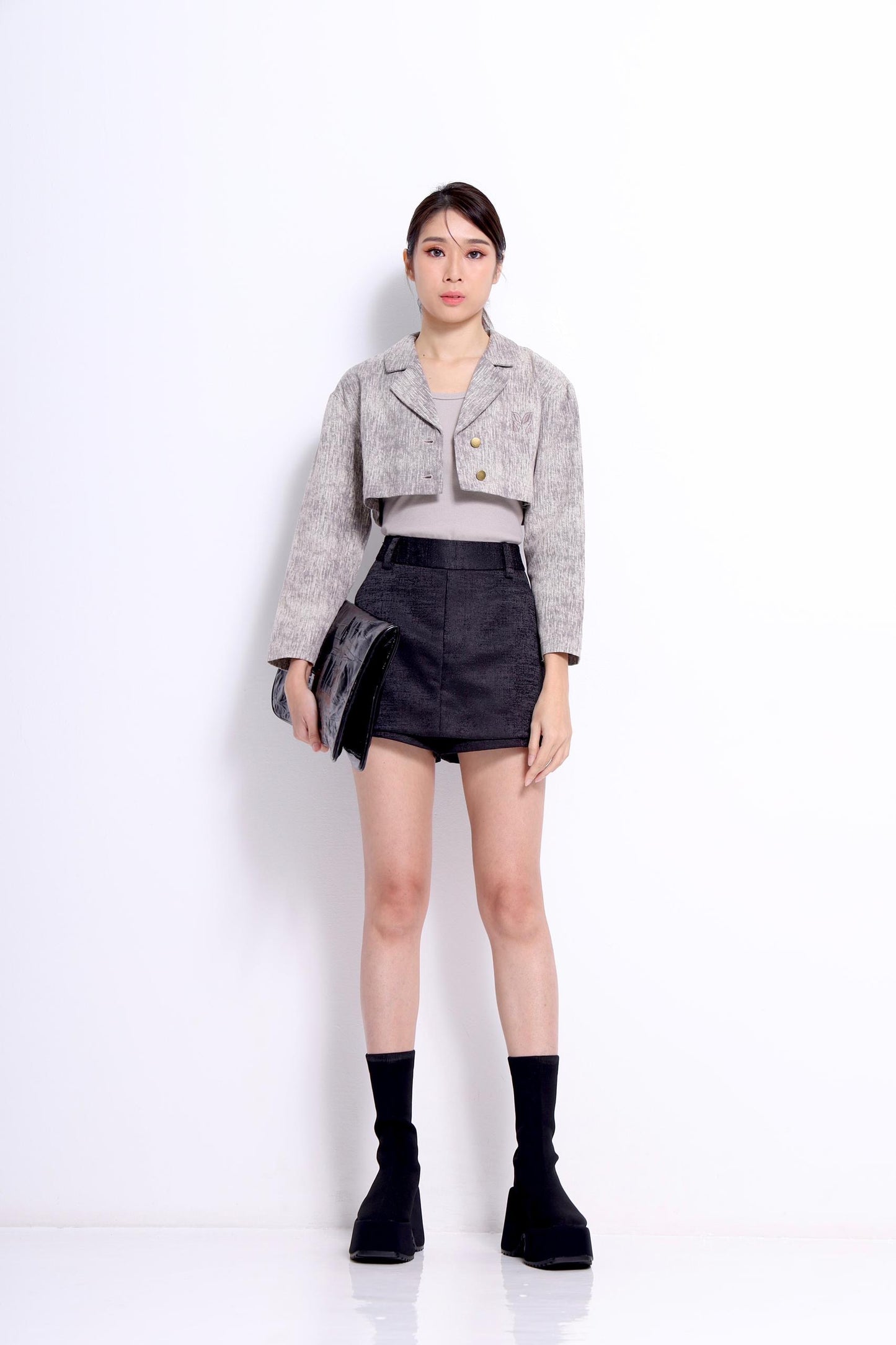 Moree 2-in-1 Cropped Jacket Top