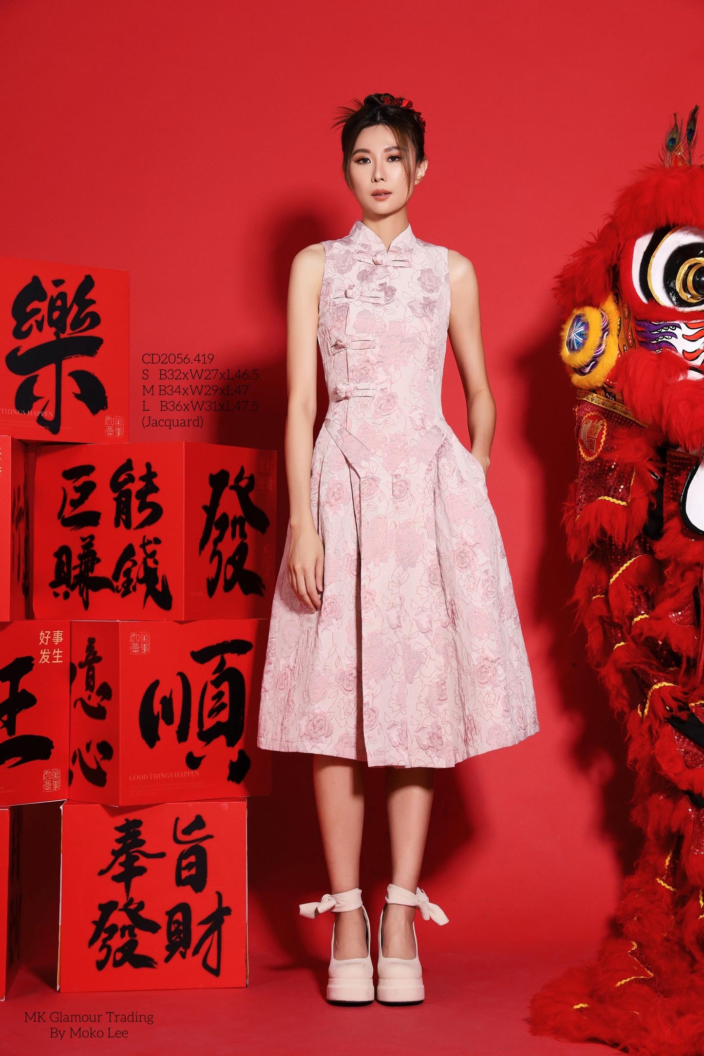 Wen Orient Jacquard Qipao Dress