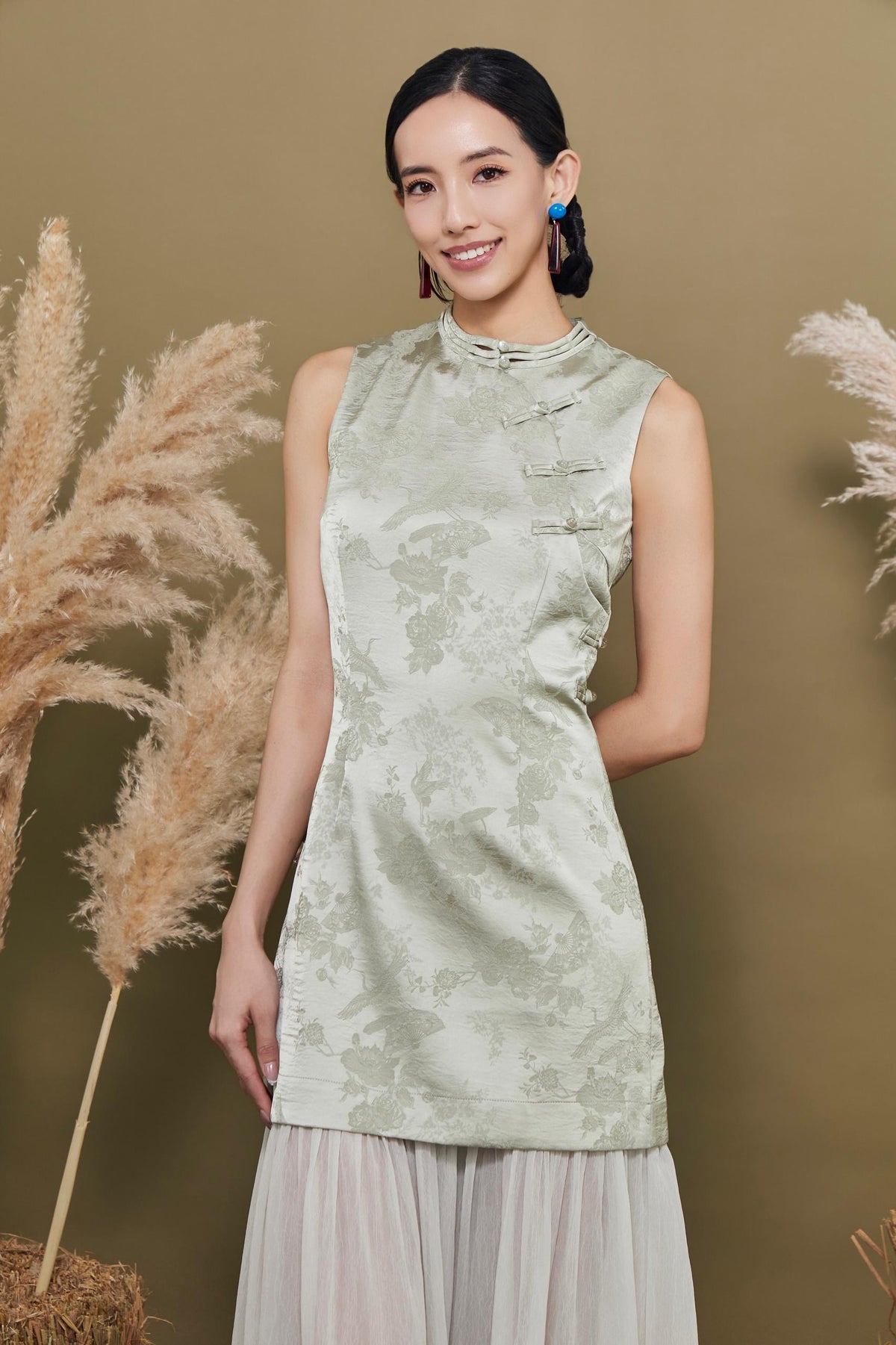 Ling Orient Mandarin Chiffon Qipao