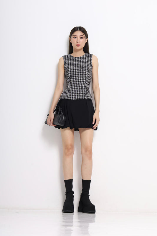 Talia Bubble Hem Mini Skirt