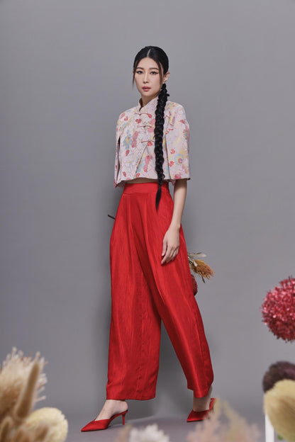 Feng Wide Legged Satin Pants