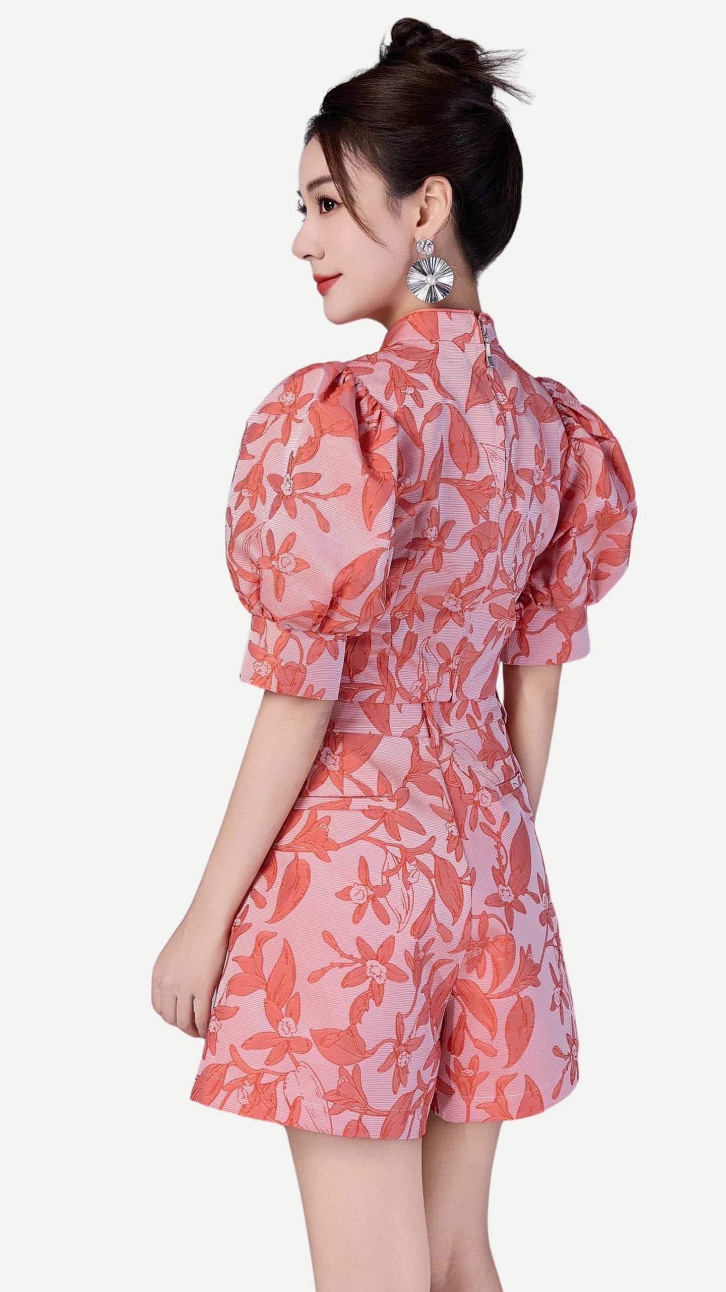 Xi Oriental Jacquard Qipao Top