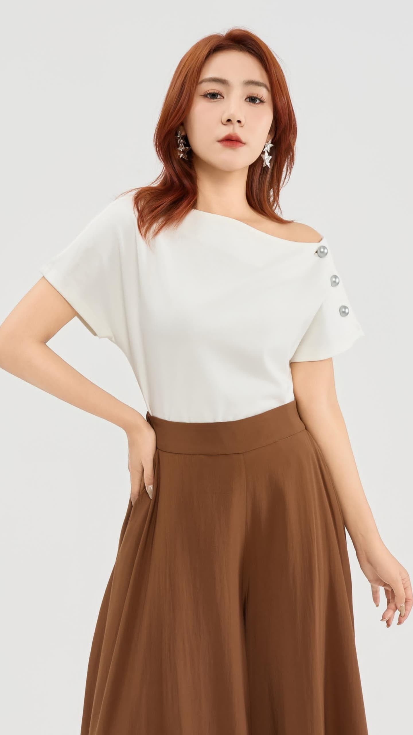 Ziri Drop Shoulder Asymmetrical Top