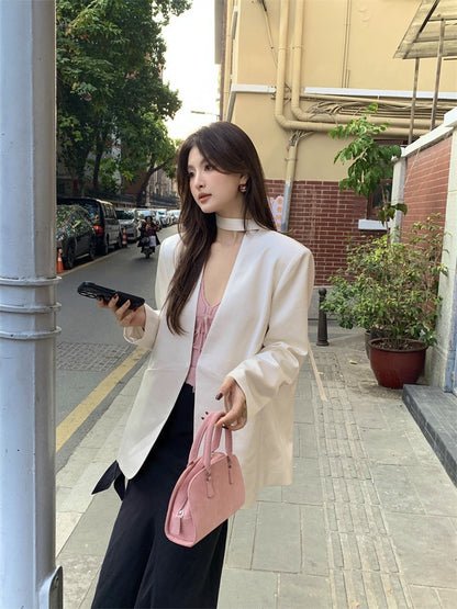 Zena Oversized Linen Blazer