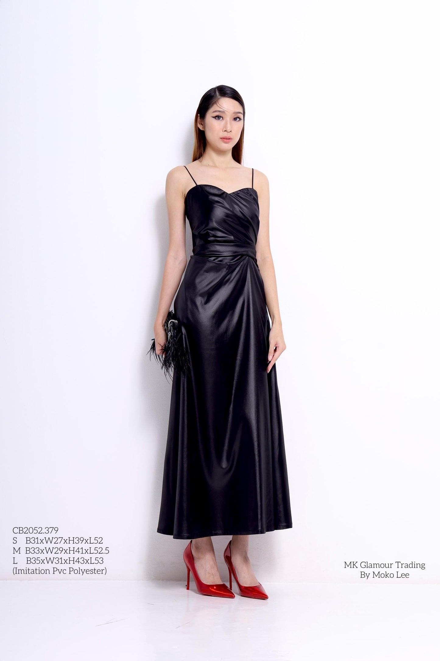 Dani Leather-like Evening Dress