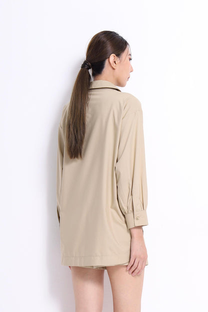 Zia V-Neck Oversized Shirt