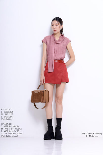 Elena Cowl Neck Satin Top