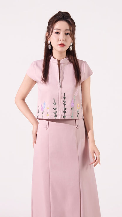Jing Oriental A-line Skirt
