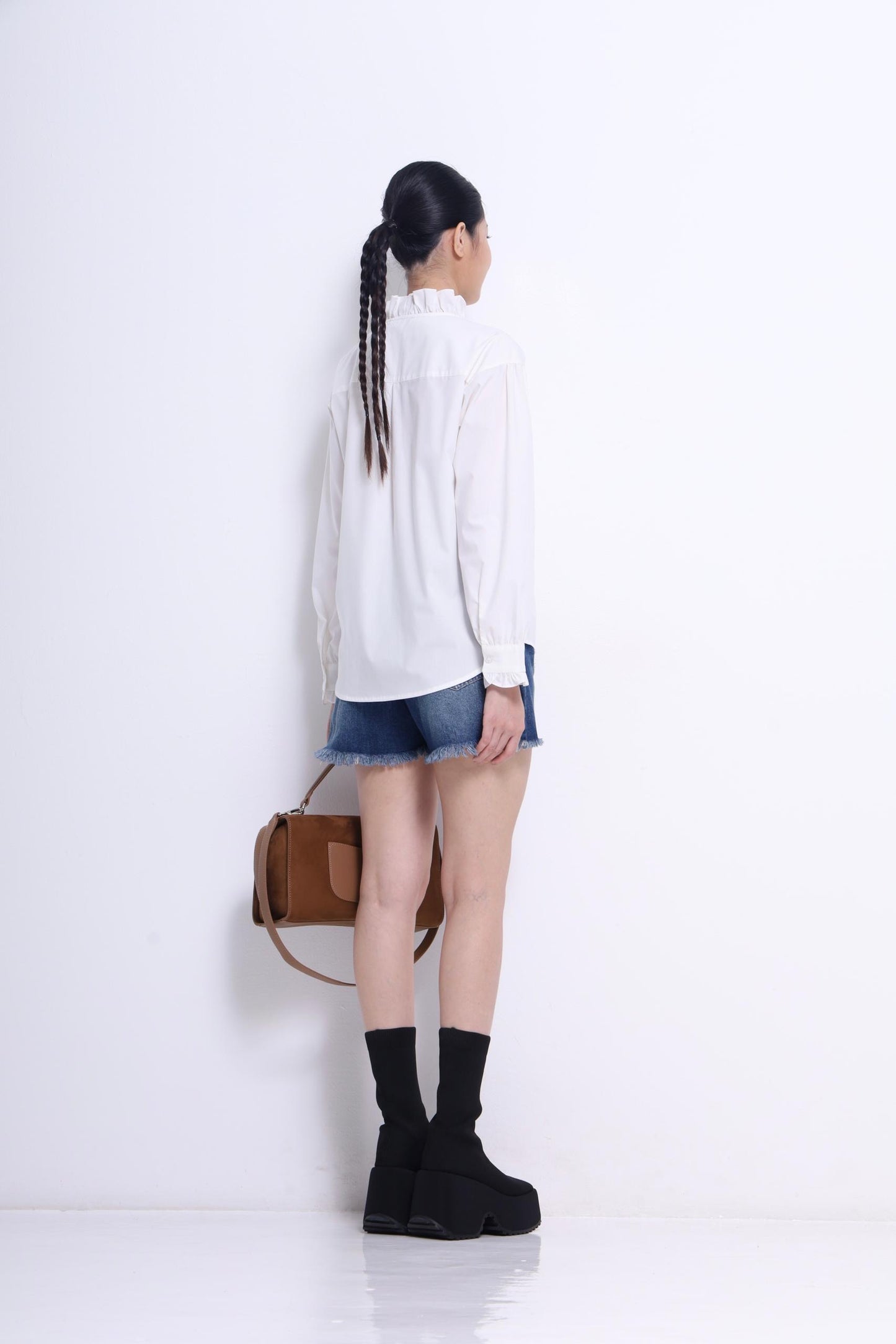 Marant Ruffle Collar Asymmetrical Shirt