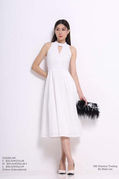 Aiko Cutout Embroidered Dress