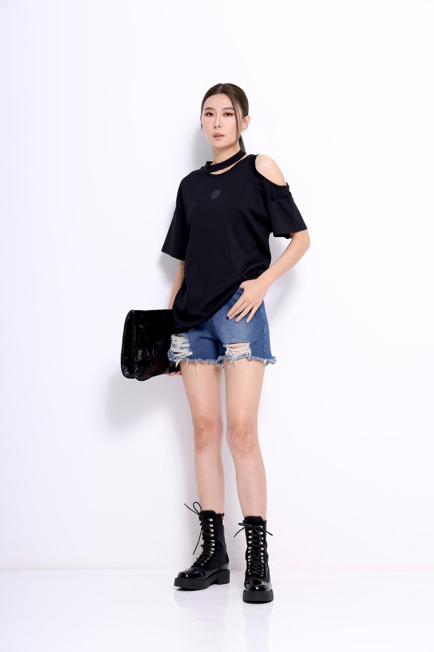 Mia Cutout Oversized Tee