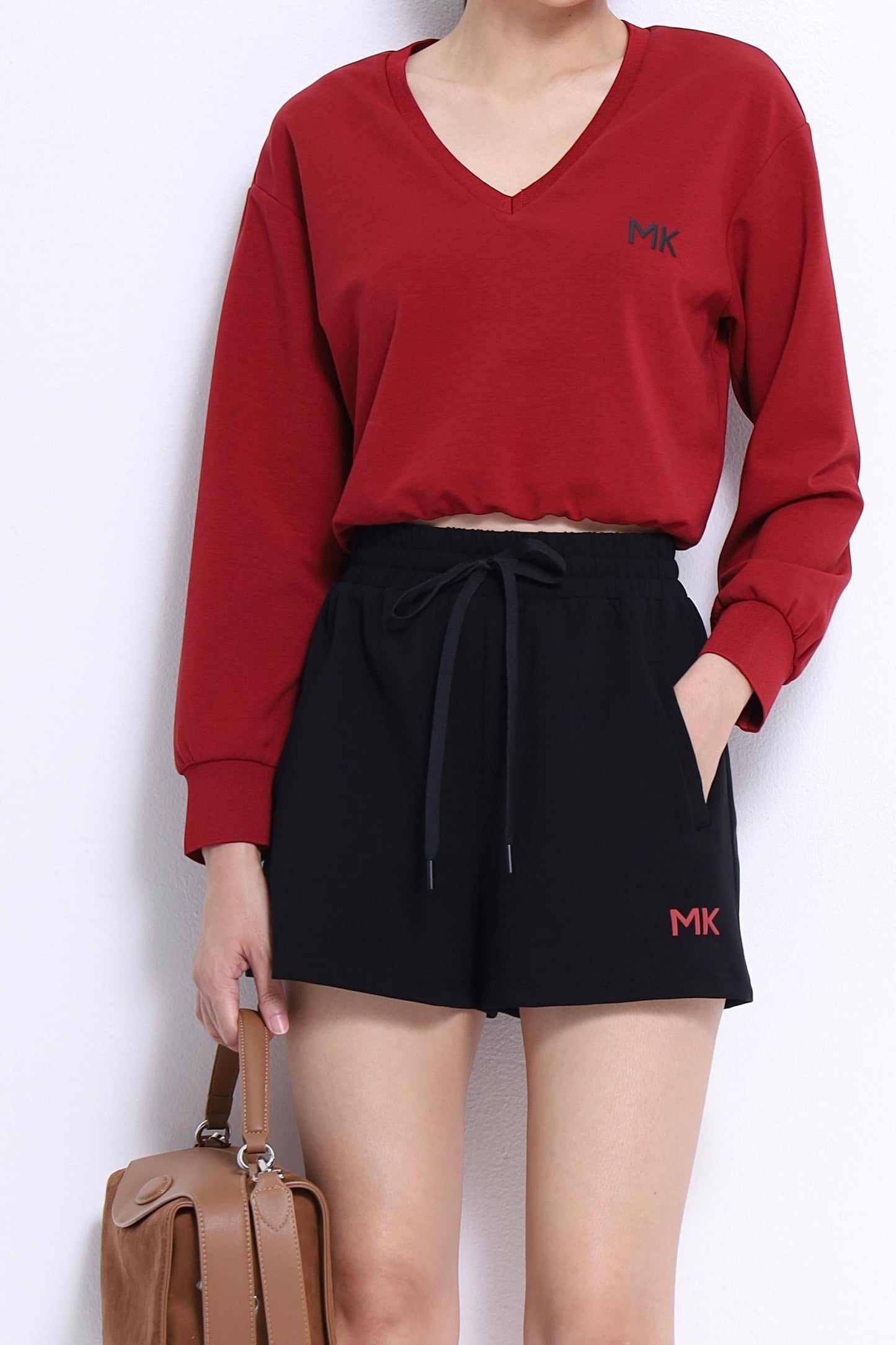 Moko Cropped V-neck Pullover