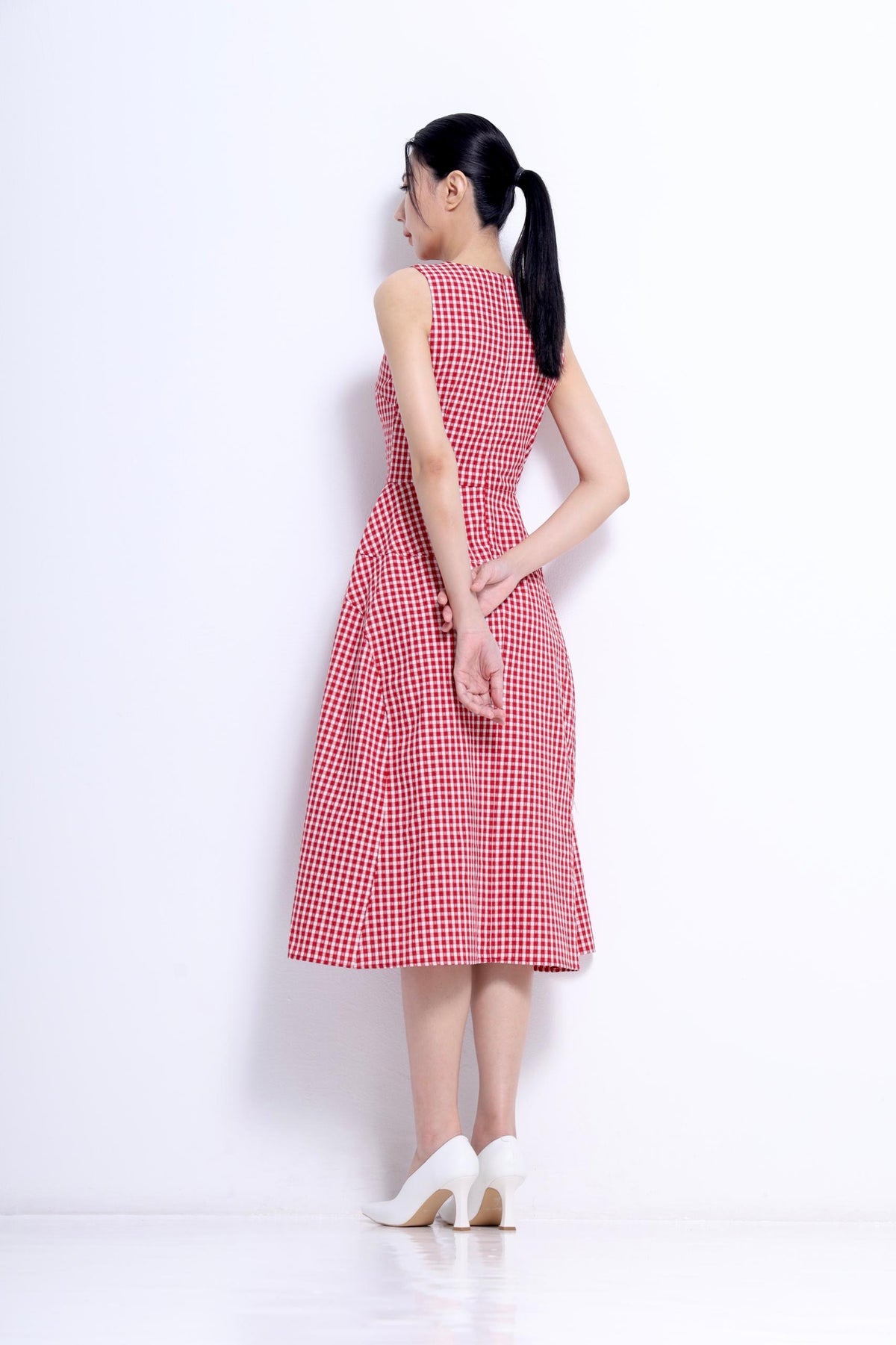 Elise A-line Checkered Dress