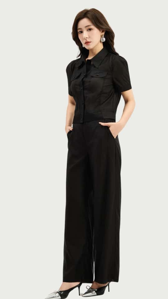 Ziri Tencel Top & Pants Set