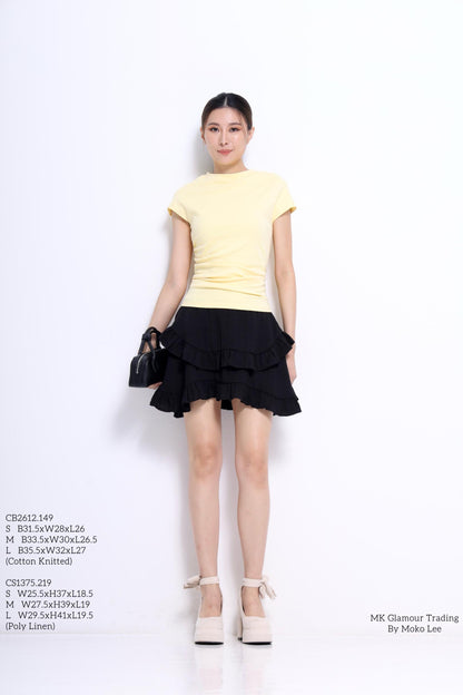 Janice Asymmetrical Knit Tee