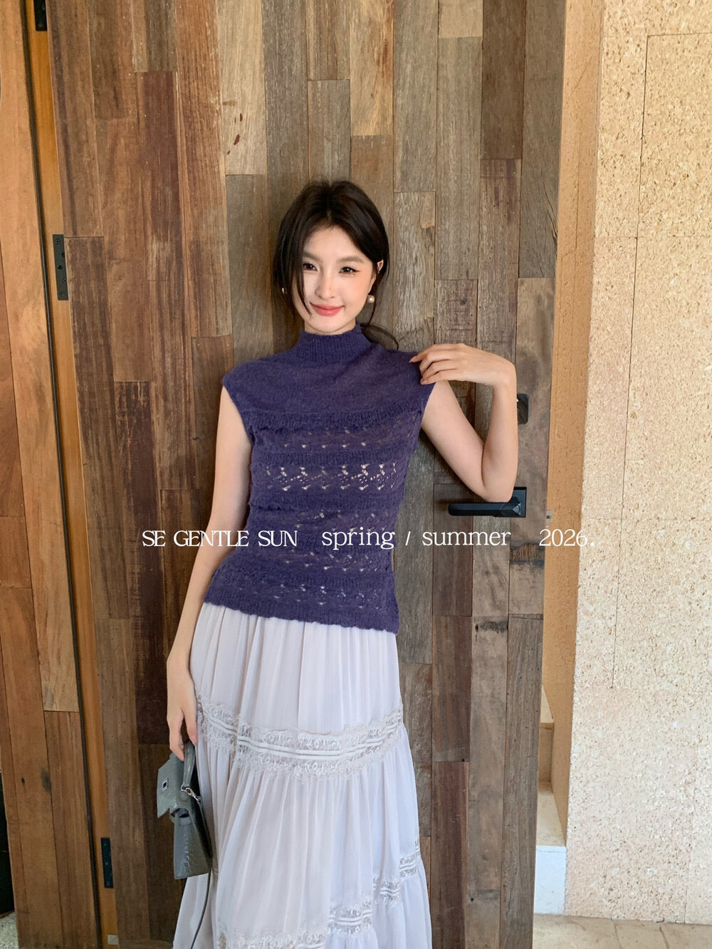 Luna Hollow Lace Knit Top