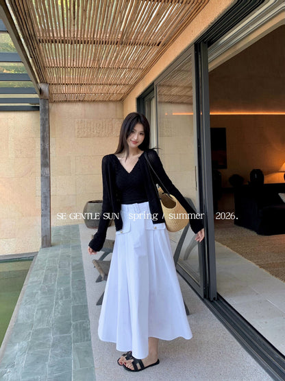 Sonia Belted A-line Skirt