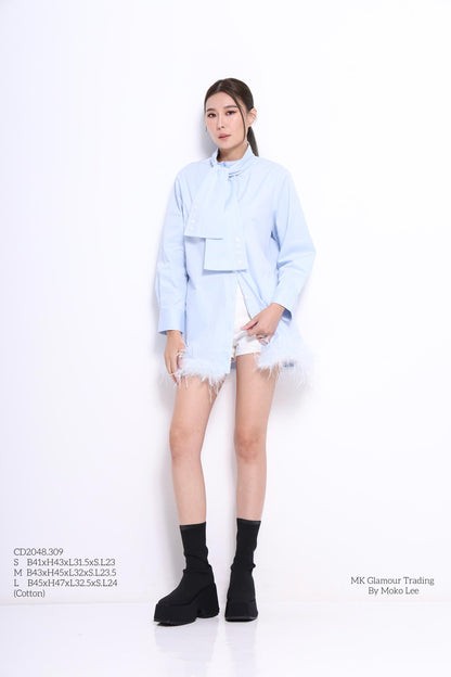 Jinny Feather Shirt Dress