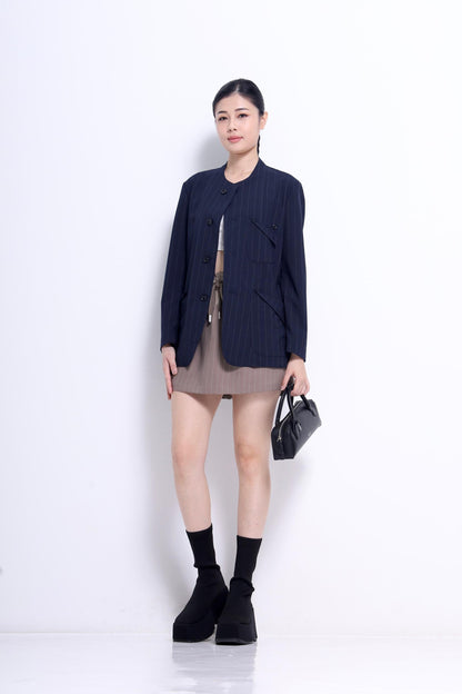 Dana Pinstripe Mini Skirt